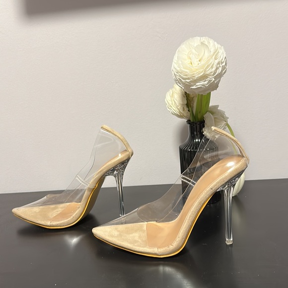 Clear heels, used once, size US 5.5 - Picture 7 of 9